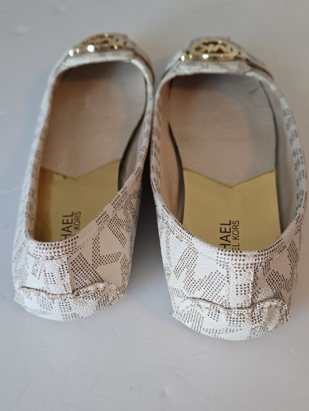 Michael Kors Flats Cream And Beige Size 10 - Picture 4 of 10